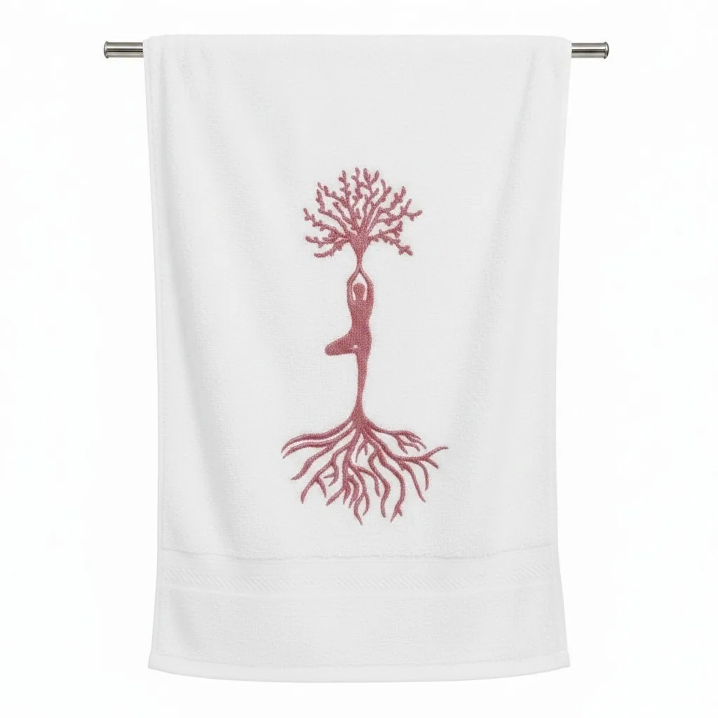 Yoga tree towel